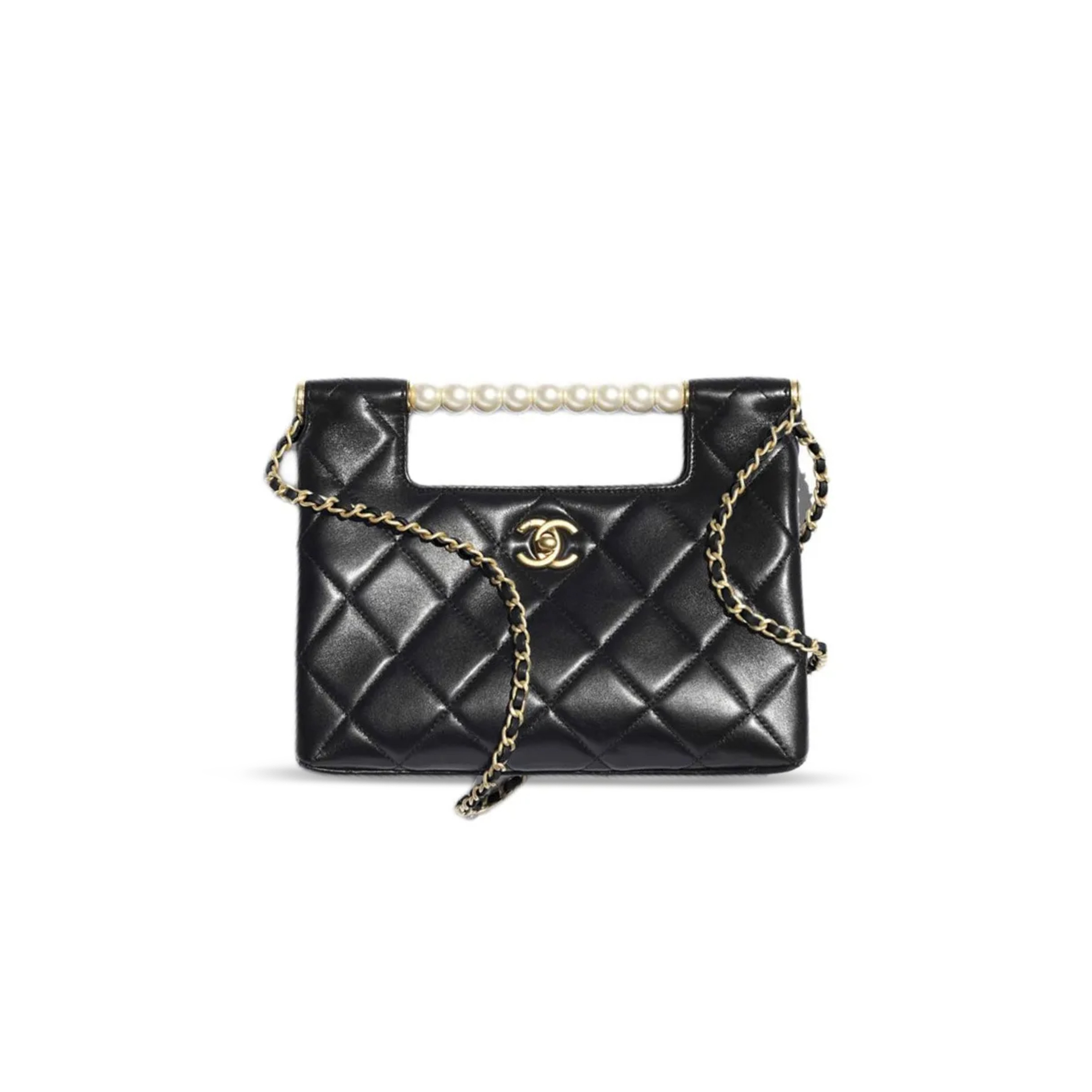 CHANEL PEARL HANDLE BAG AS5413 (24*18*8cm)